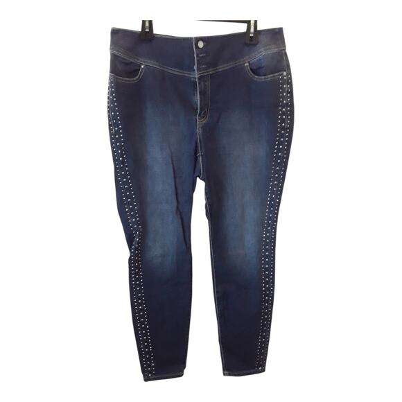 Lane Bryant Signature Fit Jegging High Rise Studded Super Stretch Jeans Size 20 - Picture 11 of 12